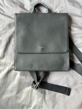 Matt & Nat Black Vegan Leather Square Backpack -